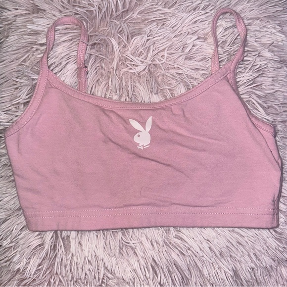 Pink Playboy Bralette/Crop Top - Picture 2 of 4
